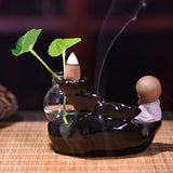 Ceramic,Small,Incense,Burner,Buddhist,Censer,Holder,Glass,Hydroponic