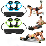 Abdominal,Wheel,Roller,Resistance,Bands,Fitness,Muscle,Training,Double,Wheel,Strength,Exercise,Tools