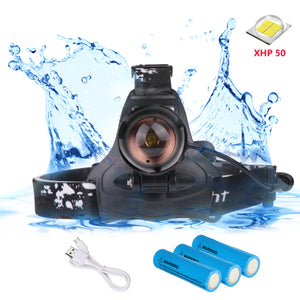 XANES,XHP50,800LM,Headlamp,Reachargable,Torch,Fishing,Cycling,Flashlight,18650,Battery