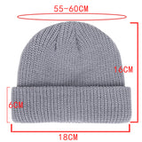 Unisex,Solid,Color,Knitted,Skull,Beanie