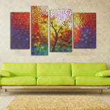 Piece,Unframed,Colourful,Trees,Canvas,Paintings,Picture