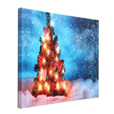 Operated,Christmas,Snowy,Canvas,Print