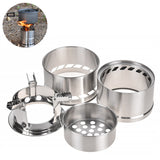 People,Outdoor,Portable,Windproof,Cooking,Stove,Stainless,Steel,Detachable,Burner,Furnace,Camping,Picnic