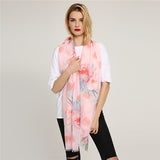 Women,Linen,Graffiti,Point,Print,Lightweight,Scarf,Fashion,Summer,Breathable,Shawl