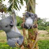 Koala,Hanging,Swing,Ornament,Figurine,Statues,Garden,Sculptures,Decorations