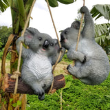 Koala,Hanging,Swing,Ornament,Figurine,Statues,Garden,Sculptures,Decorations