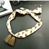 Women,Pendants,Small,Scarf,Chiffon,Korean,style,Tassel,Decoration,Necklace,Scarves