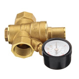 Adjustable,Brass,Water,Pressure,Regulator,Reducer,Gauge,Meter"