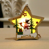 Luminous,Christmas,Wooden,Ornament,Light,Santa,Claus,Decorations