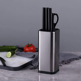 KITCHENDAO,Stainless,Steel,Coating,Kitchen,Knife,Scissors,Block,Storage,Holder,Space,Saver,Drier