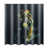 Wildlife,Animal,Nature,Decor,Tiger,Bathroom,Decor,Shower,Curtain,Plastic,Shower,Hooks"