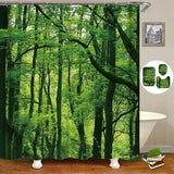 180cmx180cm,Forest,Style,Shower,Curtain,Carpets,Cover,Bathroom