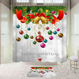 Merry,Christmas,Waterproof,Bathroom,Shower,Curtain,Toilet,Cover