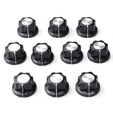 10Pcs,Nonslip,Potentiometer,Rotary,Control,Knobs,Black,Silver,Shift