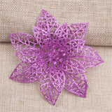 10Pcs,Christmas,Glitter,Hollow,Flower,Decoration,Flowers,Christmas,Trees,Decorations