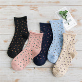 Women,Cotton,Floral,Middle,Socks,Fashion,Causal,Short,Socks