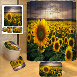 Sunflower,Bathroom,Shower,Curtain,Carpet,Toilet,Cover,Bathroom