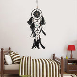 Handmade,Dream,Catcher,Black,Feather,Beads,Balcony,Hanging,Decorations