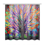 180x180cm,Colorful,Leaves,Waterproof,Bathroom,Shower,Curtain,Hooks