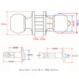 Stainless,Steel,Bathroom,Round,Handle,Privacy