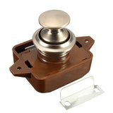 Button,Drawer,Cupboard,Latch,Caravan,Motorhome,Cabinet,Brown