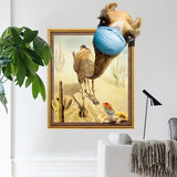 Miico,Creative,Desert,Camel,Frame,Removable,Decorative,Decor,Sticker