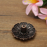 Holes,Alloy,Lotus,Flower,Incense,Burner,Holder,Plate,Stick,Incense