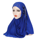 Women,Three,Flower,Tassels,Arabian,Scarf,Turban