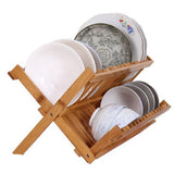 Foldable,Bamboo,Drying,Plate,Drainer,Kitchen,Storage,Organizer,Holder,Grids