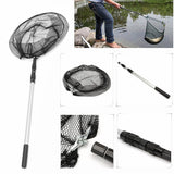 Telescopic,Light,Weight,Folding,Fishing,Landing,Handle,Sections