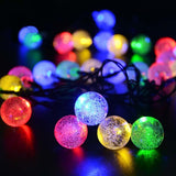 Solar,Powered,String,Lights,Crystal,Balls,Outdoor,Fairy,Lights,Decorations