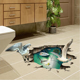 Miico,Creative,Gulls,Birds,Island,Removable,Floor,Decor,Sticker