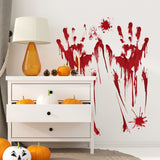 Halloween,Blood,Handprint,Glass,Window,Sticker,Removable,Stickers,Living,Classroom,Decorations