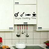 Cartoon,Enjoy,Cooking,Kitchen,Sticker,Mural,Decals,Stickers,Background,Decor