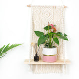 Macrame,Plant,Hanger,Basket,Woven,Tapestry,Shelf,Decoration