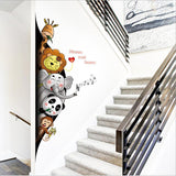 Loskii,SK9360,Animal,Black,Stickers,Aisle,Porch,Removable,Decoration,Background,Sticker