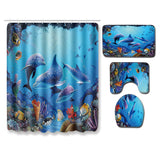 European,Marine,Whale,Style,Shower,Curtain,Carpets,Toilet,Cover,Floor,Bathroom,Decoration