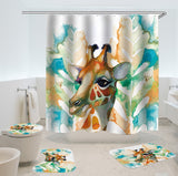 Giraffe,Waterproof,Bathroom,Shower,Curtain,Toilet,Cover,Nonslip,accessories