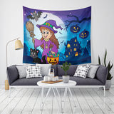 Loskii,Halloween,Tapestry,Pumpkin,Print,Hanging,Tapestry,Decor,Halloween,Decorations