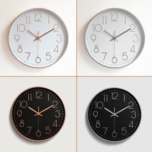 Modern,Black,White,Silent,Clock,Hanging,Office,Decor