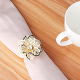 12Pcs,Floral,Alloy,Rings,Napkin,Holder,Dinner,Wedding,Towel,Party,Table,Decor,Supplies