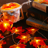 Christmas,Light,Maple,Fairy,String,Light,Autumn,Garland,Decor