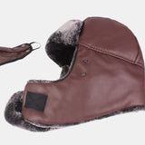 Men's,Leather,Windproof,Outdoor,Thickening,Riding,Earmuffs,Trapper