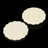 10Pcs,Mooncake,Round,Fower,Stamp,Mould,Homemade,Pastry,Baking