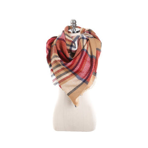 140CM,Women,Autumn,Plaid,Blanket,Scarf,Wraps,Casual,Scarves