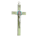 Antique,Green,Catholic,Religious,Cross,Jesus,Crucifix,Decorations,Noctilucent