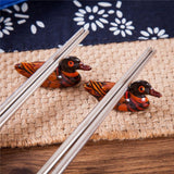 Resin,Mandarin,Ducks,Chopstick,Holder,Office,Display,Decoration