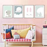 Modern,Nordic,Rabbit,Polar,Animal,Unframed,Canvas,Painting,Prints,Poster,Cartoon,Pictures,Livingroom,Decor