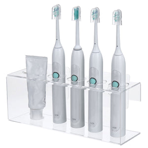 Transparent,Mounted,Toothbrush,Toothpaste,Storage,Holder,Bathroom,Organizer