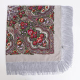 Ethnic,Twill,Cotton,Fringed,Square,Scarf,Retro,Shawl,Print,Scarf